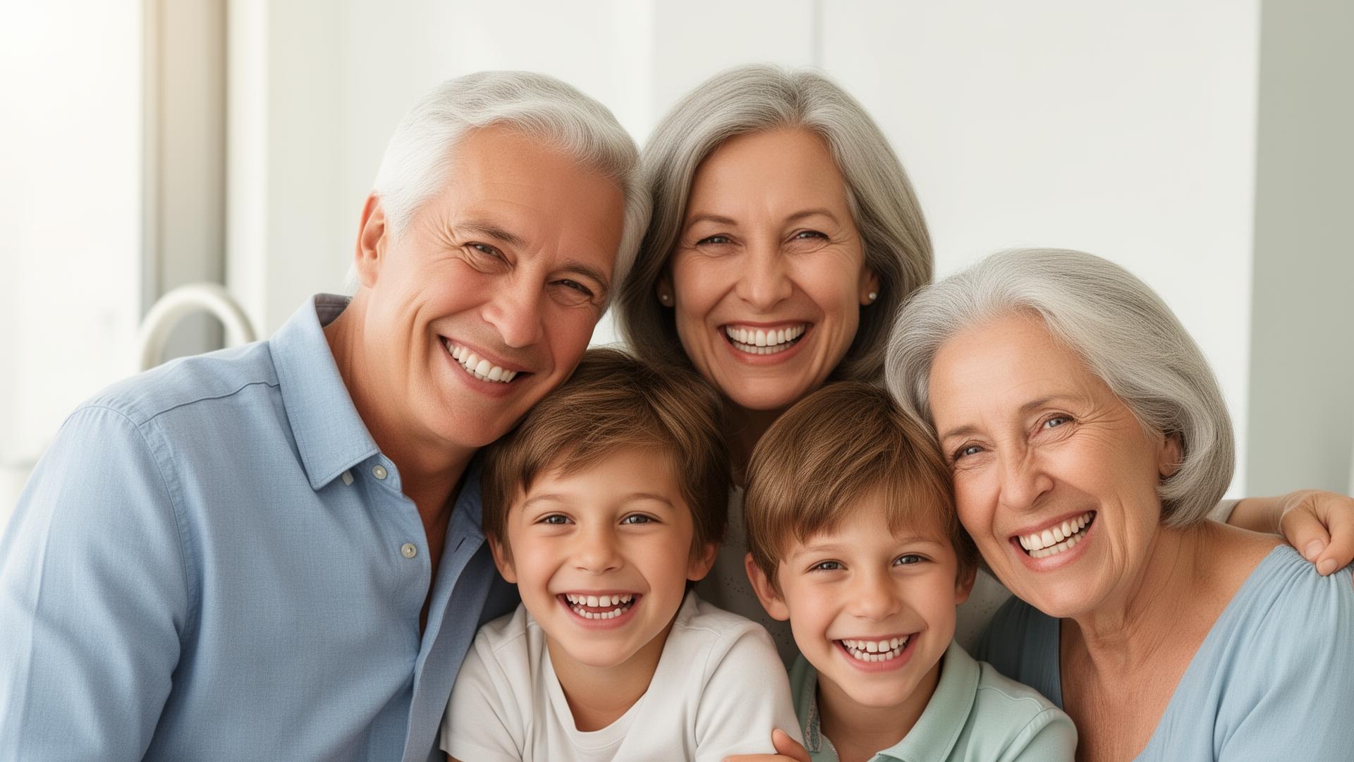 Smiling family